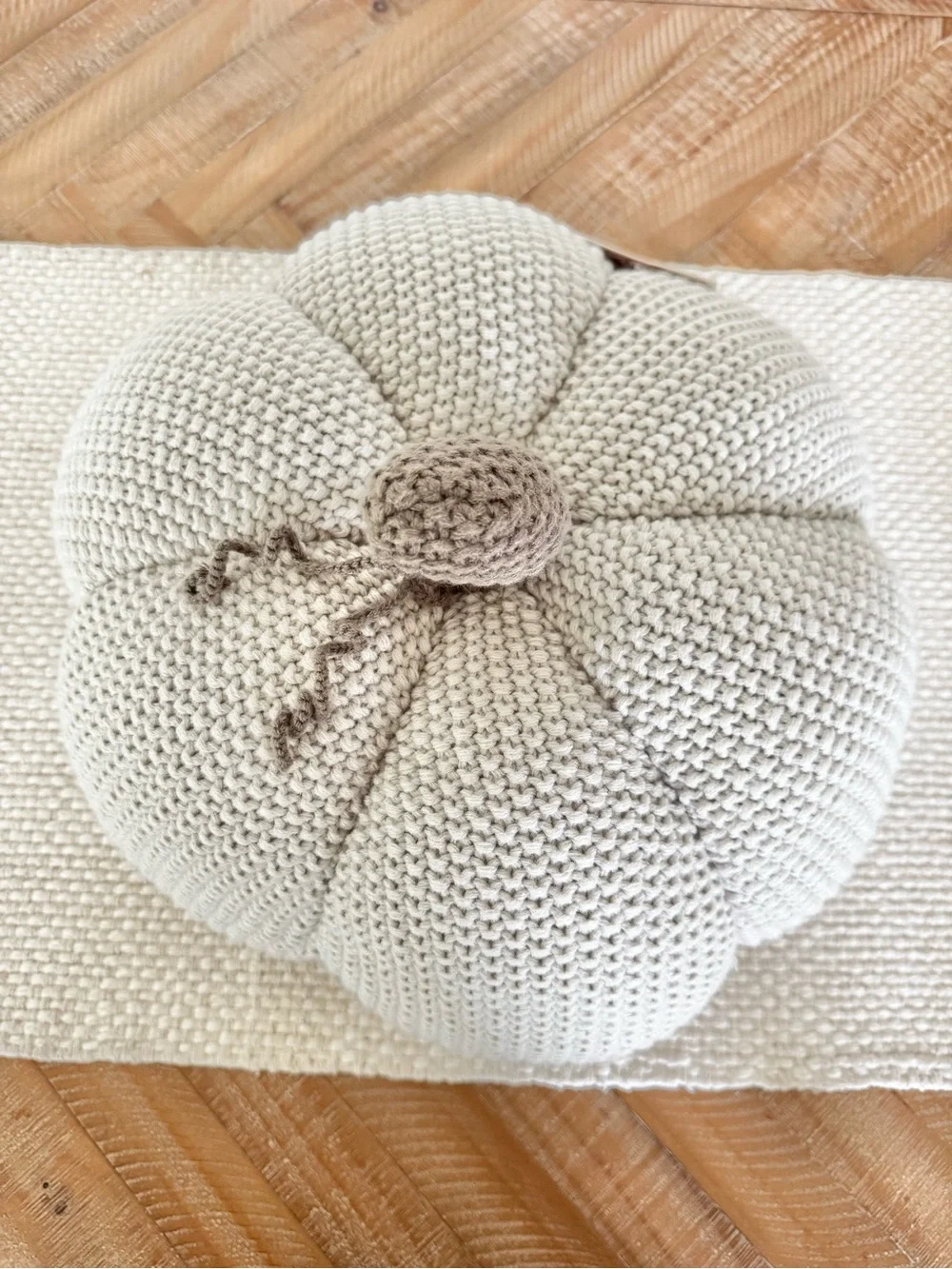 MARTHA STEWART Crochet Shaped Pumpkin Pillow